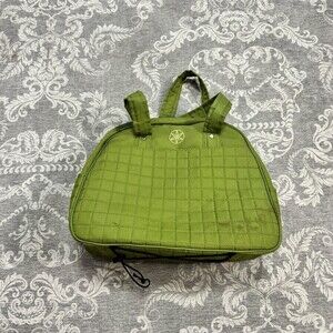 Gaiam Tote Bag Womens Green Quilted Zip Top Travel Gym Dual Handles